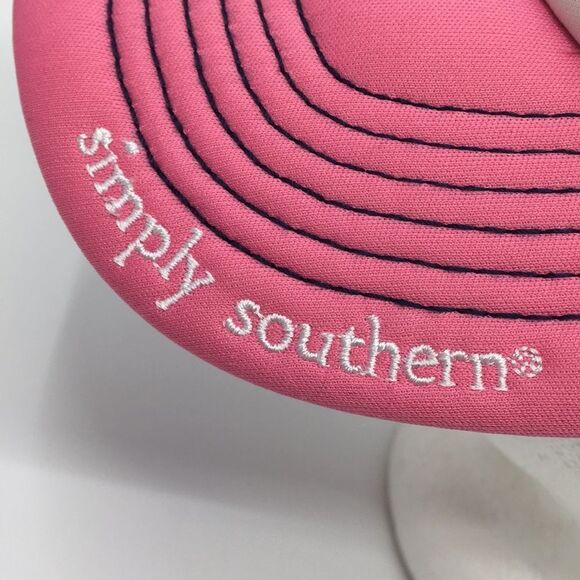 Simply Southern Trucker Hat Trophy Wife Pink and Navy Blue adjustable backstrap - Picture 11 of 16